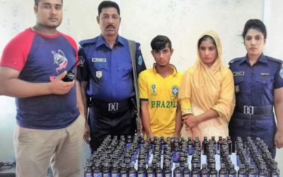 ব্রাহ্মনবাড়ীয়া সদর মডেল থানা পুলিশের অভিযানে ১৫০ বোতল ভারতীয় নিষিদ্ধ ফেন্সিডিল সহ ০২জন গ্রেফতার