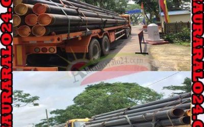 আখাউড়া স্থলবন্দর দিয়ে ত্রিপুরায় পৌঁছেছে ১৬৪ মেট্রিকটন স্টিল পাইপ