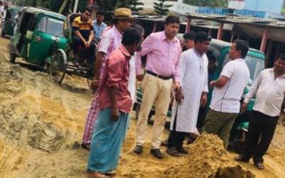 আখাউড়া উপজেলা নির্বাহী কর্মকর্তার উদ্যোগে খরমপুর সিংগারবিল রাস্তার ঝুঁকি পূর্ণ অংশ মেরামত।