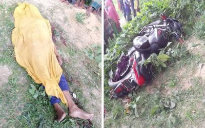 ব্রাহ্মণবাড়িয়ায় ট্রাকচাপায় মোটরসাইকেল আরোহী নিহত।