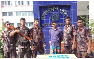 আখাউড়ায় ২০০০ পিস ইয়াবাসহ শীর্ষ মাদক ব্যবসায়ী আটক।