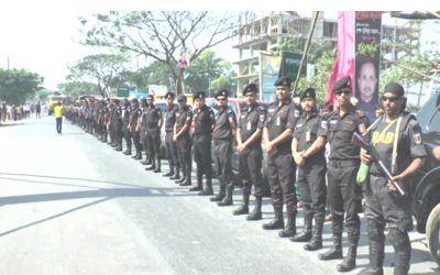 একাদশ জাতীয় নির্বাচনকে সামনে রেখে ব্রাহ্মণবাড়িয়ায় র‌্যাবের প্রস্তুতিমূলক নির্বাচনী মহড়া।