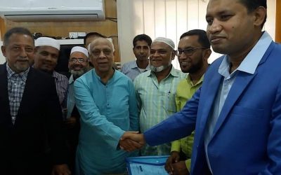 সাবেক এম পি মুশফিকুর রহমানের দলীয় মনোনয়ন পত্র দাখিল।