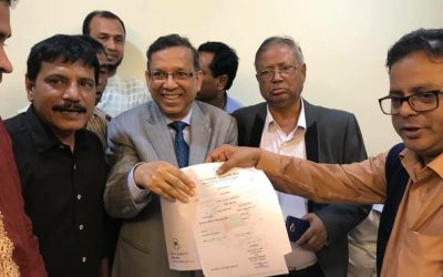 দলীয় মনোনয়ন গ্রহন করলেন আইন মন্ত্রী আনিসুল হক…