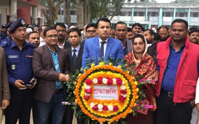 আখাউড়ায় যথাযোগ্য মর্যাদায় স্মৃতিসৌধে পুষ্পস্তবক অর্পণ ।