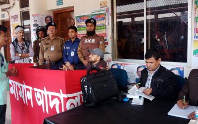 আখাউড়া রেলস্টেশনে ভ্রাম্যমাণ আদালতে ২৮ যাত্রীর জরিমানা।
