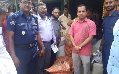 আখাউড়ায় পাঁচ খেজুর ব্যবসায়ীকে জরিমানা।