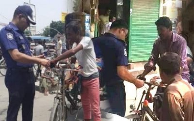 ব্রাহ্মণবাড়িয়ায় শব্দ দূষন রোধে যানবাহনের হাইড্রোলিক হর্ণ অপসারণ শুরু।