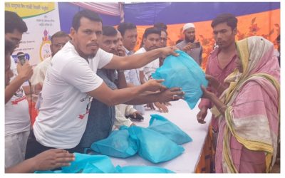 আখাউড়ায় প্রবাস বন্ধু সংগঠনের উদ্যোগে ঈদ সামগ্রী  বিতরণ।