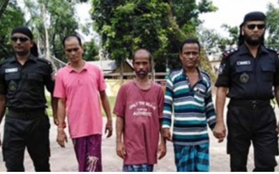 বিজয়নগরে ভারতীয় নিষিদ্ধ সিরাপসহ আটক তিন ভাই।