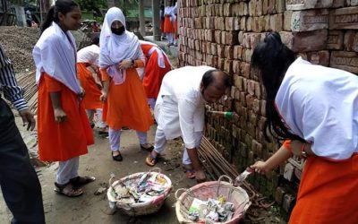 আখাউড়ায় নাছরীন নবী পাইলট বালিকা উচ্চ বিদ্যালয়ের পরিষ্কার পরিচ্ছন্নতা অভিযান।