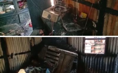 আখাউড়ায় আগুনে বসতঘর পুড়ে ছাই ৯ লক্ষ টাকার ক্ষয়ক্ষতি।