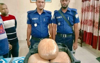 আখাউড়া রেলওয়ে ষ্টেশনের ওয়েটিং রুম থেকে গাঁজা উদ্ধার