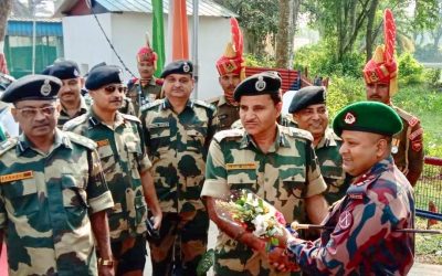আখাউড়া  সীমান্তে  সেক্টর কমান্ডার পর্যায়ে পতাকা বৈঠক