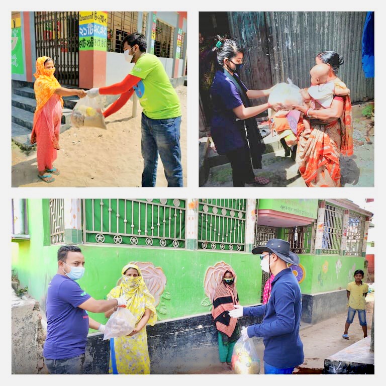 আখাউড়ায় করোনায় কর্মহীন ১০৮ পরিবারের পাশে অাত্মীয়