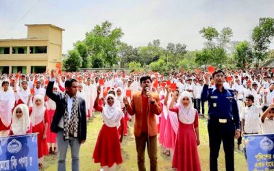 আখাউড়ায় মাদক-বাল্যবিবাহ দুর্নীতিকে লাল কার্ড দেখাল ১৪শত শিক্ষার্থী