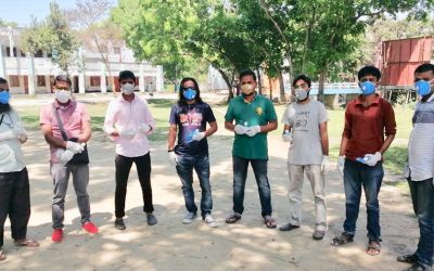 আখাউড়ায় টেলিভিশন জার্নালিস্ট অ্যাসোসিয়েশনের করোনা নাশক উপকরণ বিতরণ