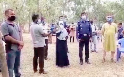 আখাউড়া জয়পুর গ্রামে মাটিতে ফাটল, নিরাপদ স্থানে থাকার পরামর্শ প্রসাশন ও আইন মন্ত্রীর