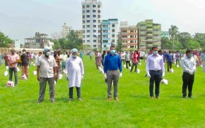 ব্রাহ্মণবাড়িয়ায় ইমাম ও পরিবহন শ্রমিকদের খাদ্য সহায়তা প্রদান
