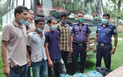 ব্রাহ্মণবাড়িয়ায় গাঁজাসহ বাসের  ড্রাইভার ও হেলপার গ্রেফতার