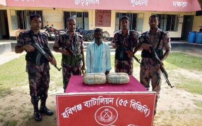 মাধবপুরে ৪ কেজি গাঁজাসহ  ১জন আটক