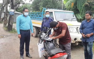 বিজয়নগরে মাক্স ব্যবহার না করায় ৮ জন কে ভ্রাম্যমান আদালতে জরিমানা