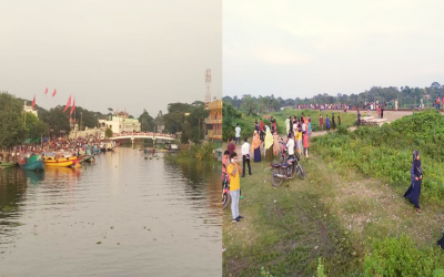 আখাউড়ায় ঈদে খড়মপুর মাজার ও তিতাস পাড়ে দর্শনার্থীদের ভিড়, করোনায় স্বাস্থ্যঝুকি
