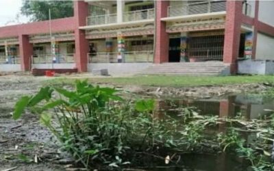 সুন্দরগঞ্জে প্রাইমারী স্কুল মাঠে জলাবদ্ধতার সৃষ্টি,ডেঙ্গু আতঙ্ক