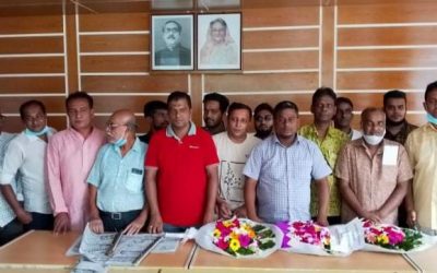 ব্রাহ্মণবাড়িয়া প্রেসক্লাবের নবনির্বাচিতদের আখাউড়া উপজেলা প্রেসক্লাবের ফুলেল শুভেচ্ছা