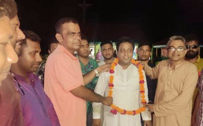 বাঞ্ছারামপুর তিতাস পাড়ে ফুলেল শুভেচ্ছায় সিক্ত হলেন ছাত্রলীগ সভাপতি রেজাউল হক রুবেল