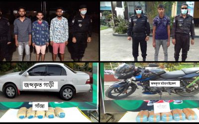 ব্রাহ্মণবাড়িয়া র‍্যাবের অভিযানে বিপুল সংখ্যক মাদক ও বহনকারী কার, মোটরসাইকেল সহ আটক ৪