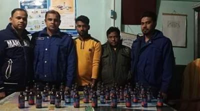 মাধবপুরে ফেন্সিডিলসহ ২ মাদক ব্যবসায়ী আটক