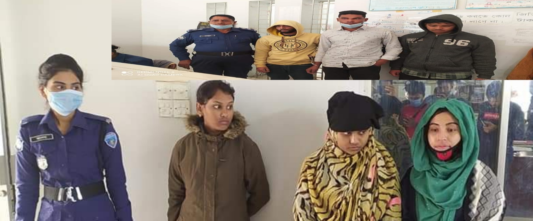 আখাউড়ায় মাদকসহ ৬ যুবক যুবতী গ্রেফতার