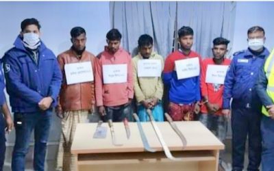 ব্রাহ্মণবাড়িয়ায় দেশীয় অস্ত্র সহ ৫ ডাকাত গ্রেফতার