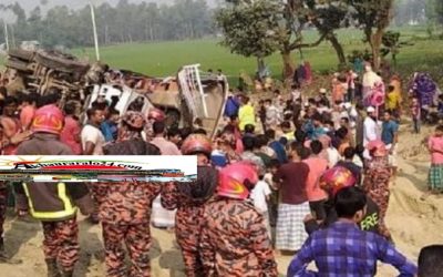 সিরাজগঞ্জে বাস-ট্রাক মুখোমুখি সংঘর্ষে ৫ জন নিহত