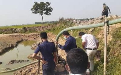 বিজয়নগরে ভ্রাম্যমাণ আদালতে ড্রেজার ধ্বংস ও জরিমানা