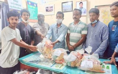 আখাউড়ায় অগ্নিবীণা স্কাউট গ্রুপের পক্ষ থেকে ২ শতাধিক  দরিদ্র পরিবারের মাঝে ঈদ সামগ্রী বিতরণ