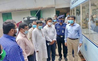 আখাউড়া স্থলবন্দর দিয়ে ভারত ফেরত যাত্রী আসা বৃদ্ধি জেলা প্রসাশকের বন্দর পরিদর্শণ