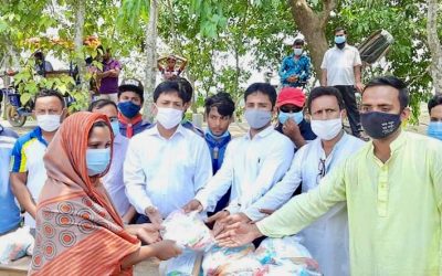 আখাউড়ায় প্রধানমন্ত্রীর আশ্রয়ন প্রকল্পসহ ৩ শ পরিবার পেল ঈদ সামগ্রী