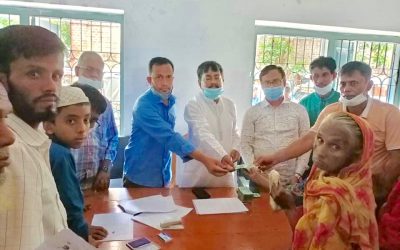 আখাউড়ায় মানবিক সহায়তার আওতায় নগদ অর্থ প্রদান