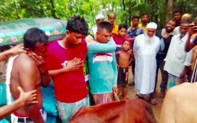 আখাউড়ায় ৩ গরু চোরকে গণধোলাই দিয়ে পুলিশে সোর্পদ