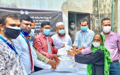 আখাউড়ায় বঙ্গবন্ধুর শাহাদাৎ বার্ষিকী উপলক্ষে জনতা ব্যাংকের খাদ্য সহায়তা