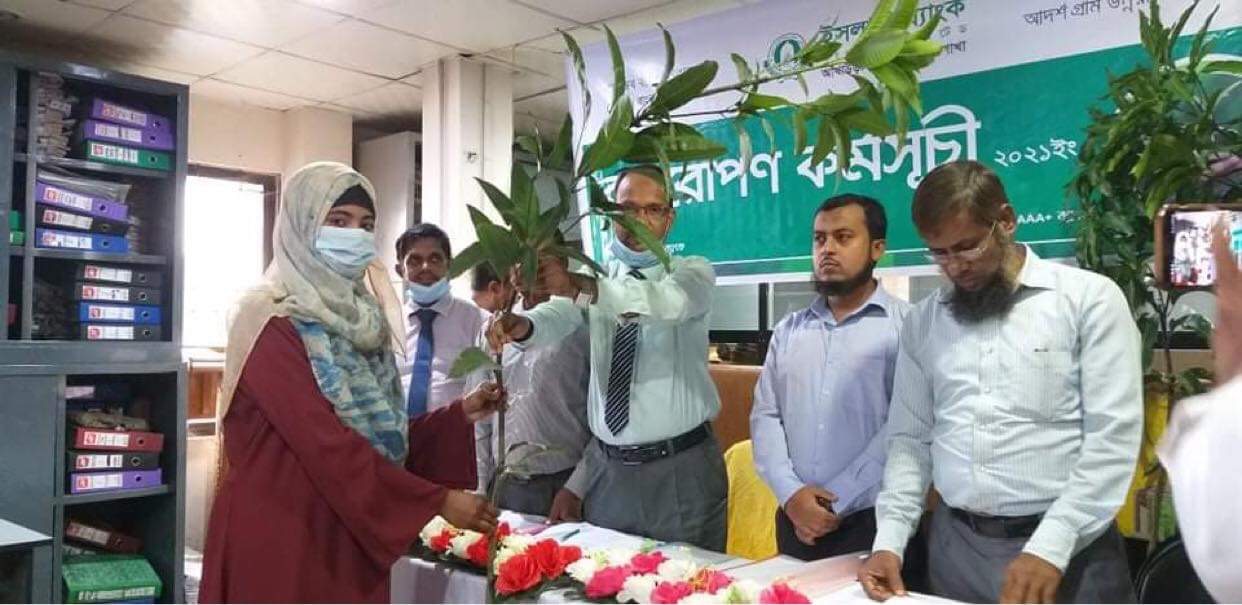 আখাউড়া ইসলামী ব্যাংকের বৃক্ষ রোপন কর্মসুচি