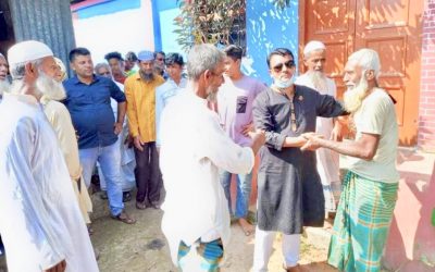 চেয়ারম্যান প্রার্থী মতিনের সমর্থনে এলাকায় ব্যাপক গণসংযোগ
