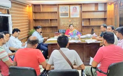 আখাউড়ায় আশ্রয় প্রকল্পের ঘর নির্মাণ কাজের অগ্রগতি নিয়ে সাংবাদিকদের সাথে মতবিনিময়