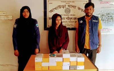 আখাউড়ায় ছিনতাই হওয়া ২২টি মোবাইলসহ নারী গ্রেফতার