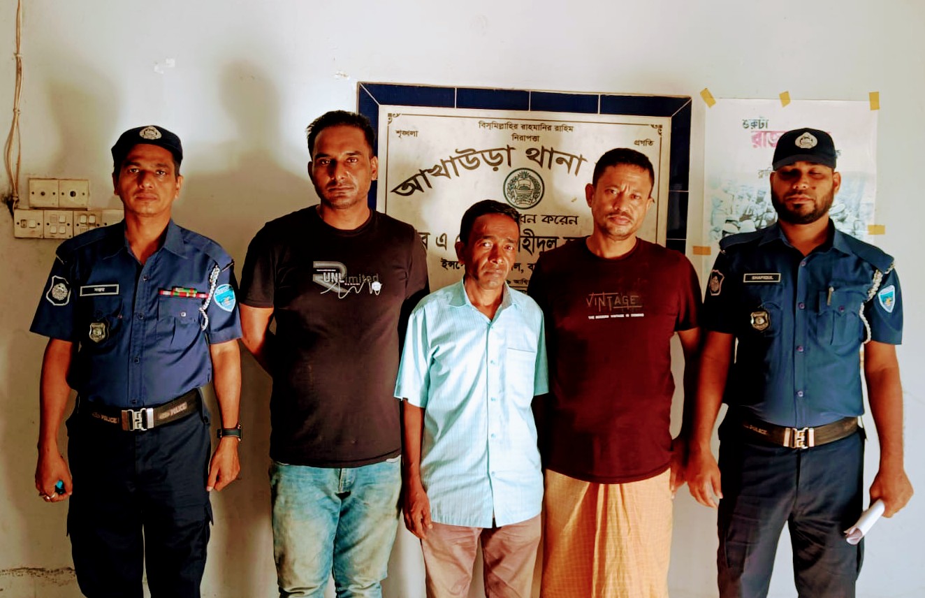 আখাউড়ায় বিস্ফোরক, আইনের মামলায় গ্রেফতার ৩