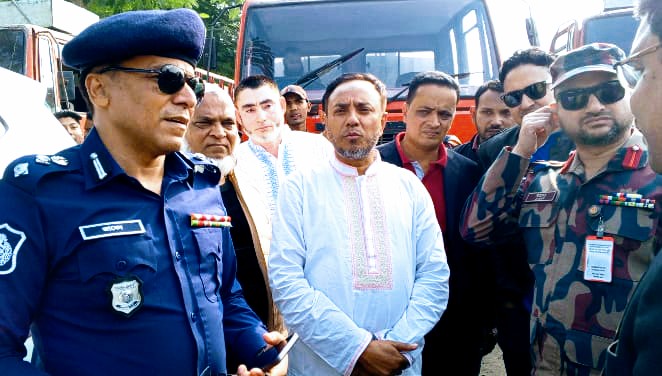 বিএনপির লংমার্চের সমাবেশ স্থল পরিদর্শনে প্রশাসন ও বিএনপি নেতারা