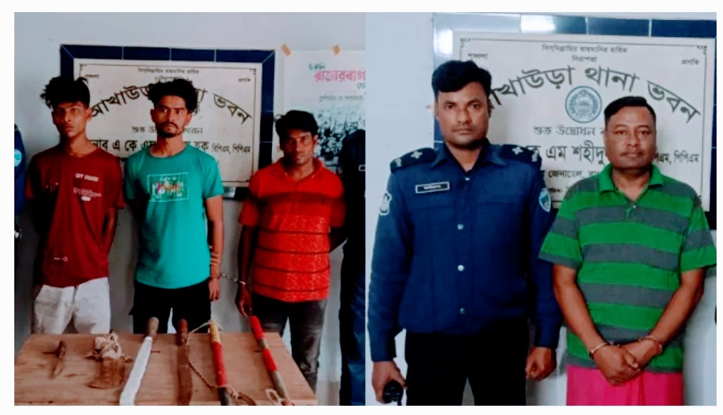 আখাউড়ায় শ্রমিকলীগ নেতাসহ তিন ডাকাত গ্রেফতার