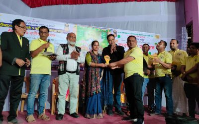 আখাউড়ায় সাংবাদিক বিশ্বজিৎ পালকে  সংবর্ধনা